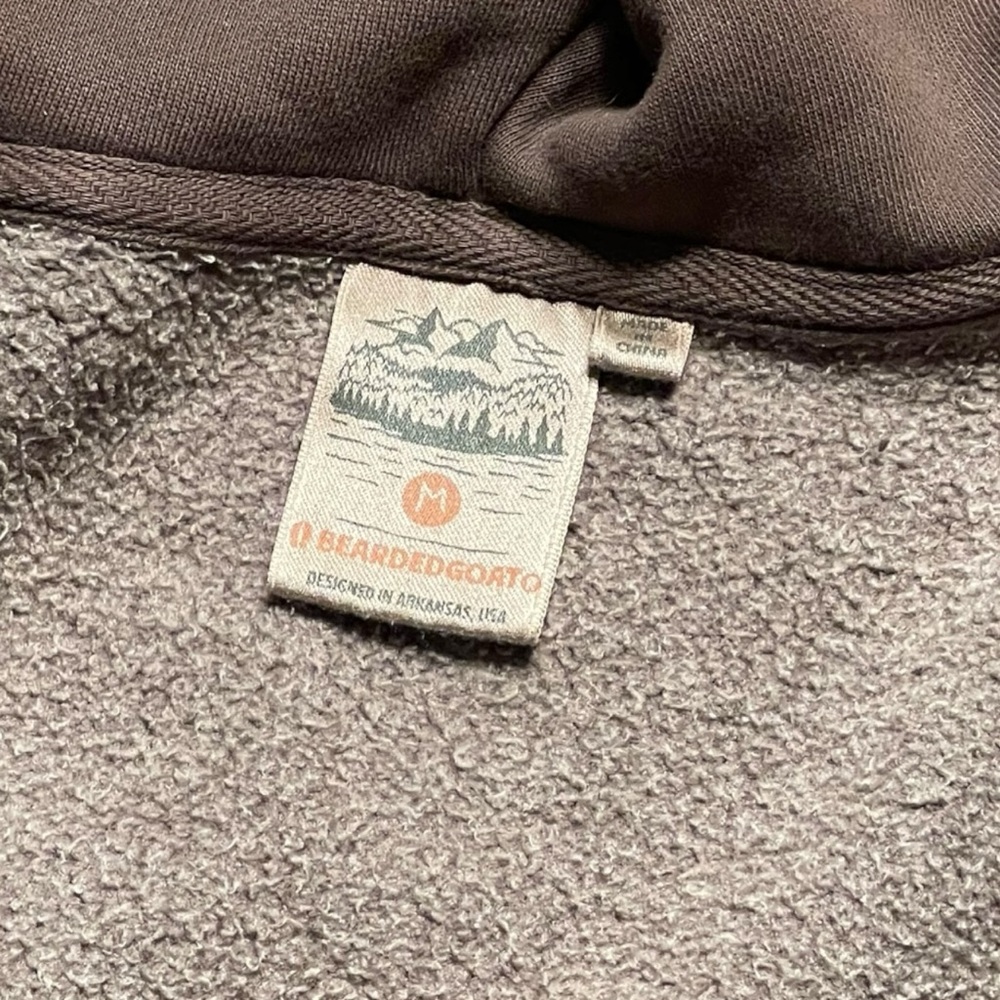 THE BEARDED GOAT “The Castaway” Women’s Hooded Cropped Zip Front Sweatshirt Sz M - Picture 5 of 7